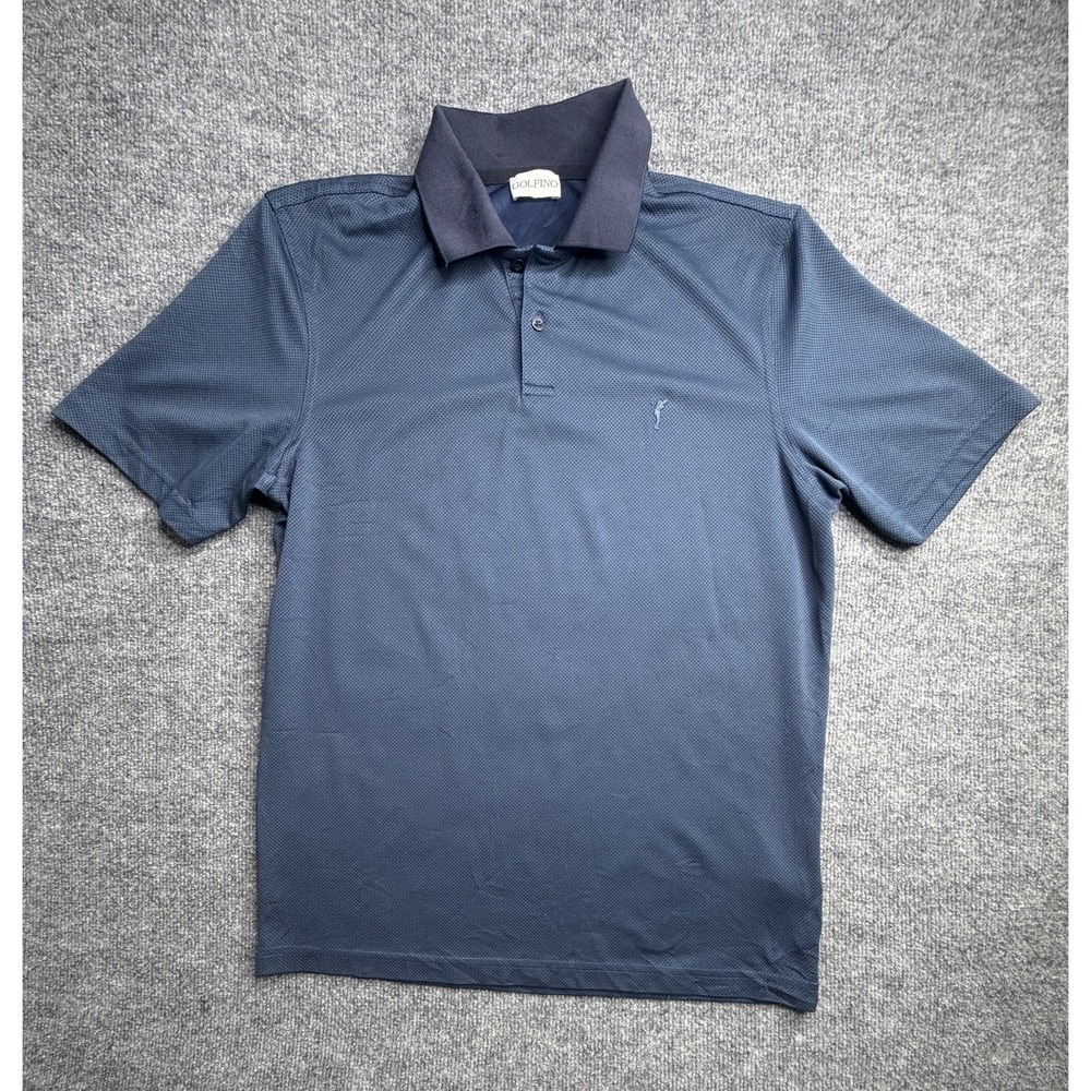 Golfino Unisex Golf Polo Shirt Blue Size ML Embroidered Logo
